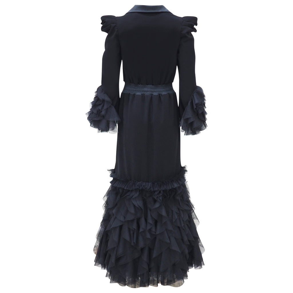 Becoming New Miranda Tulle Long Black Dress (6889633808407)