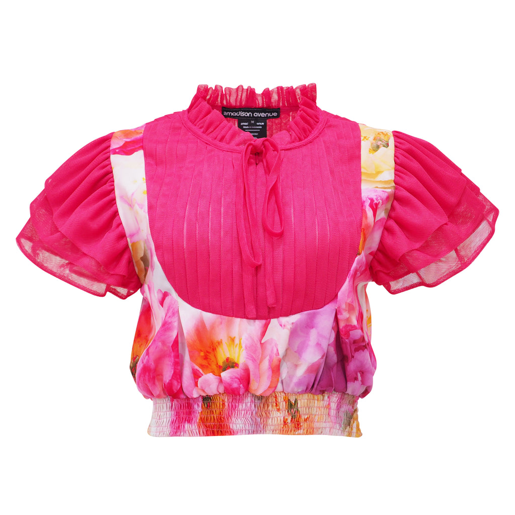 Becoming Morning Rose Hasna Cropped Pink Top (6909551706135)