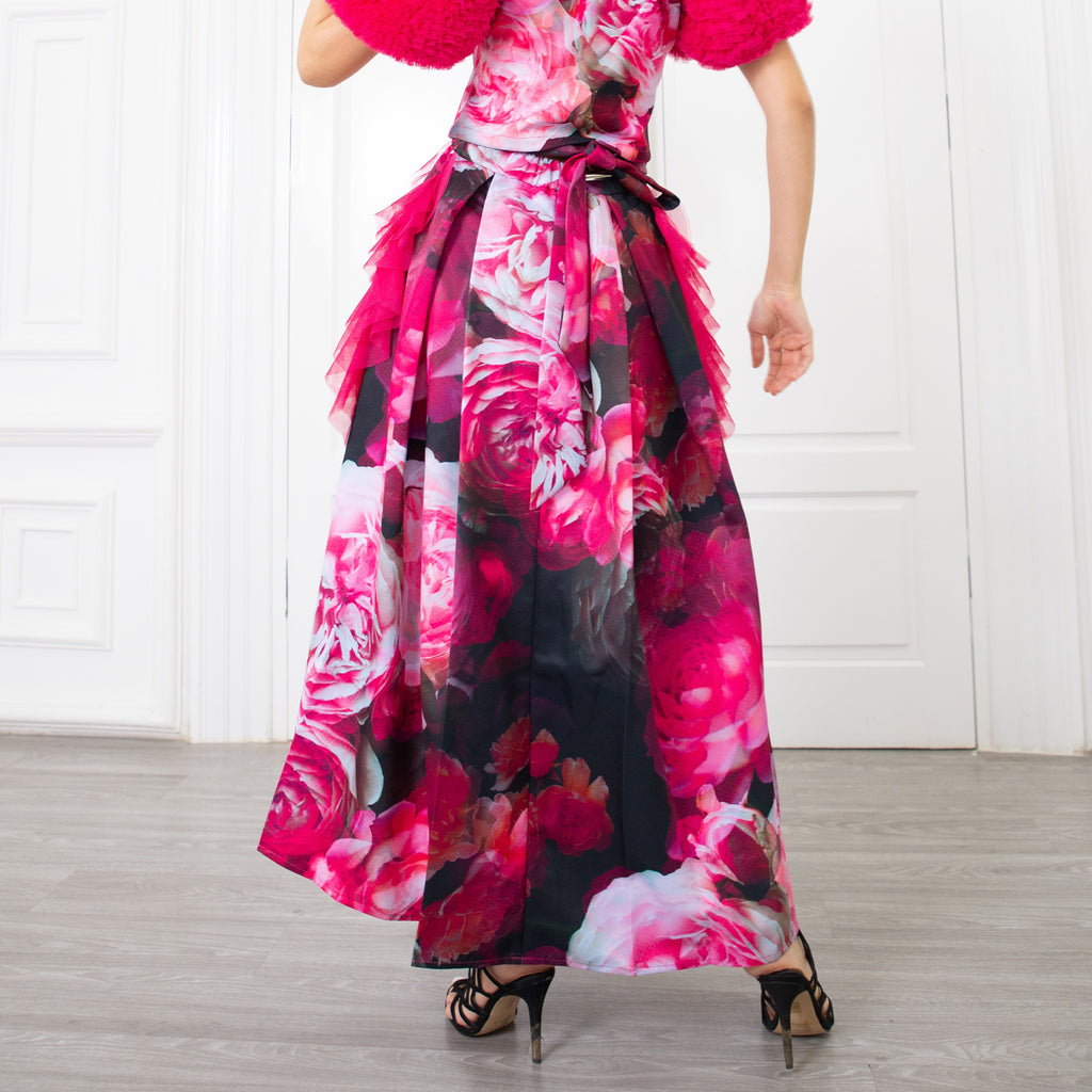 Becoming Night Rose Kahlo Fancy Long Ball Skirt (6888024113175)