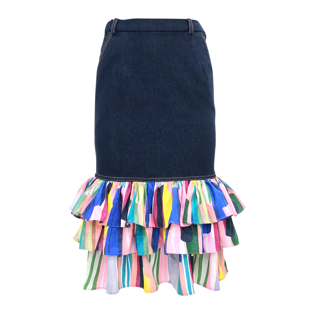 Abstract Passion Carrie Denim Skirt (6813836443671)