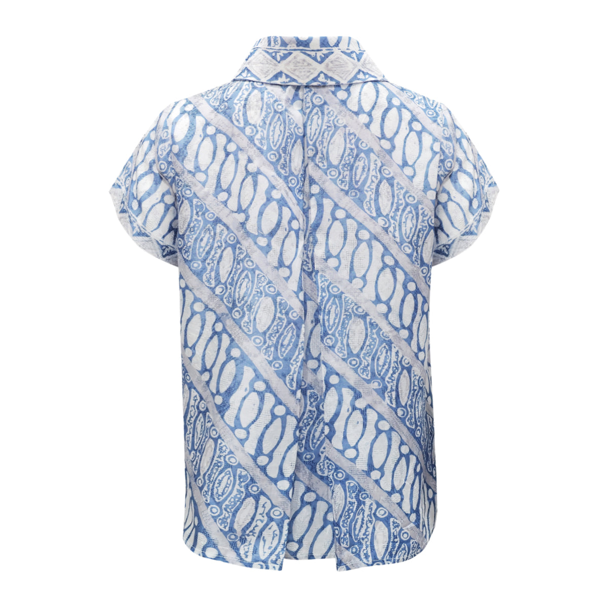 Batik new groovy blue top - 2MADISONAVENUE.COM