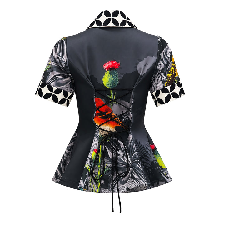 Central Park Black new miranda half sleeve black top - 2MADISONAVENUE.COM