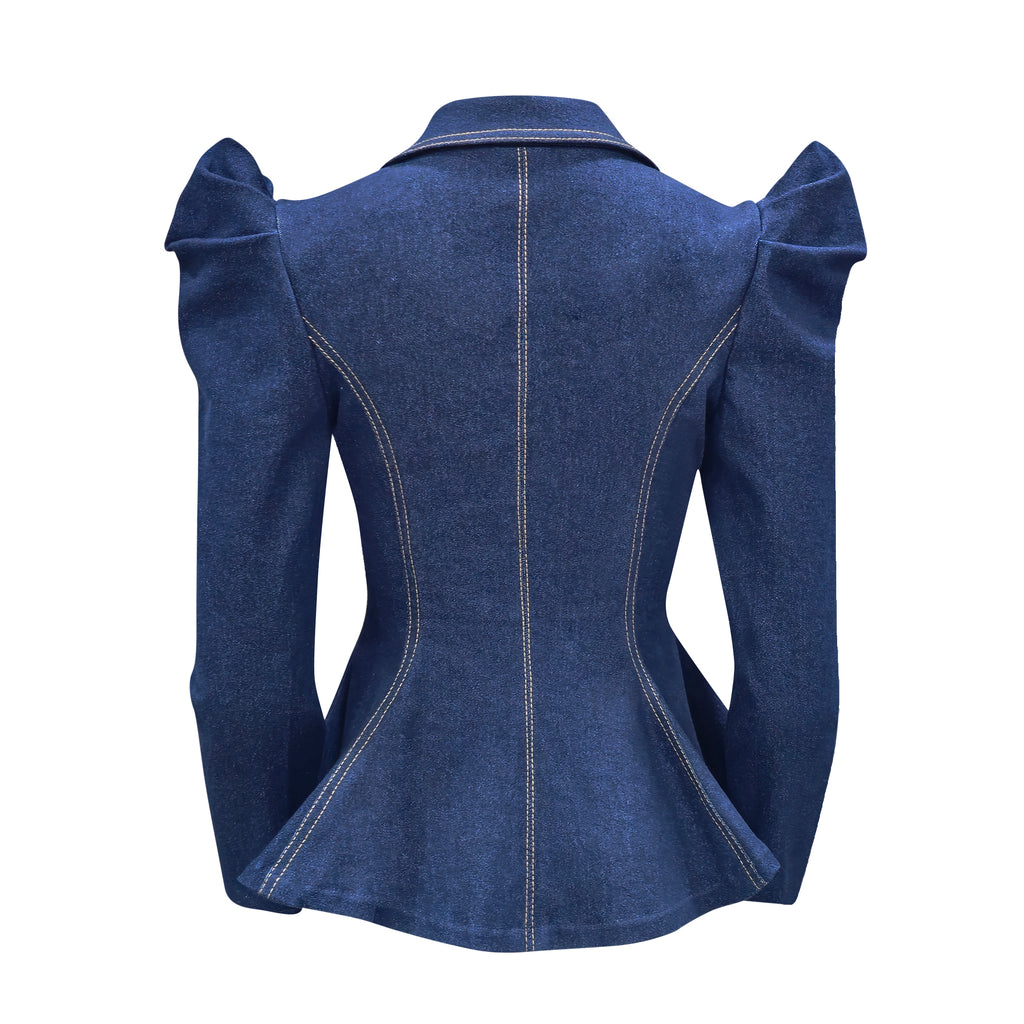 Signature Denim samantha blazer with sequince (7665978507287)