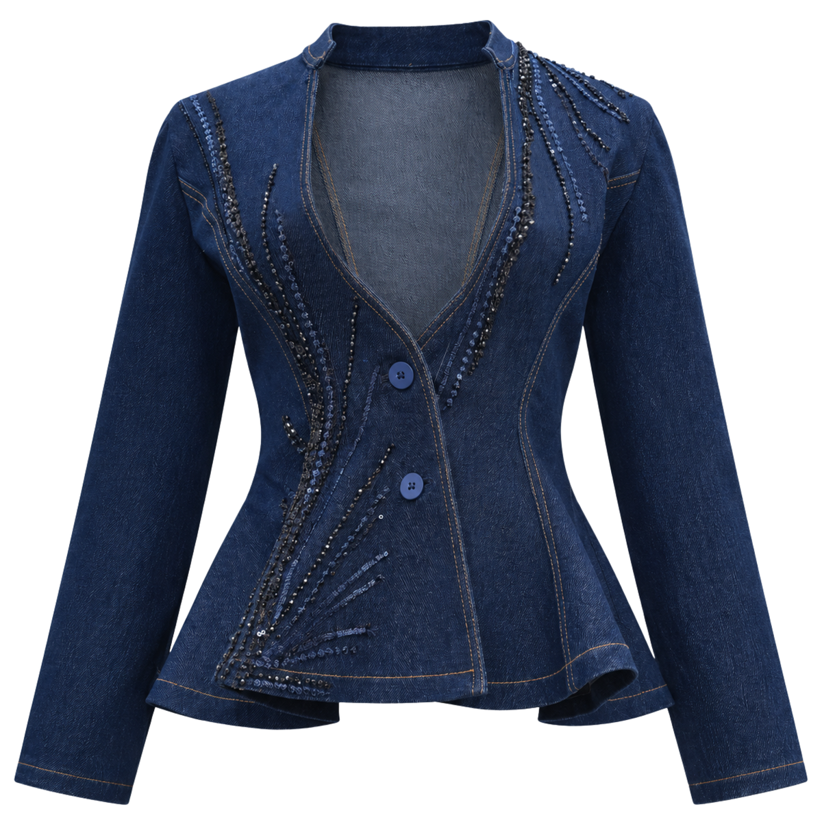Signature Denim new samantha blazer with sequin - 2MADISONAVENUE.COM
