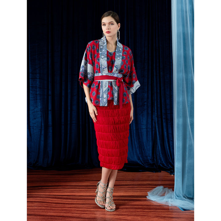 Rhea Batik Kimmy twin set top - 2MADISONAVENUE.COM