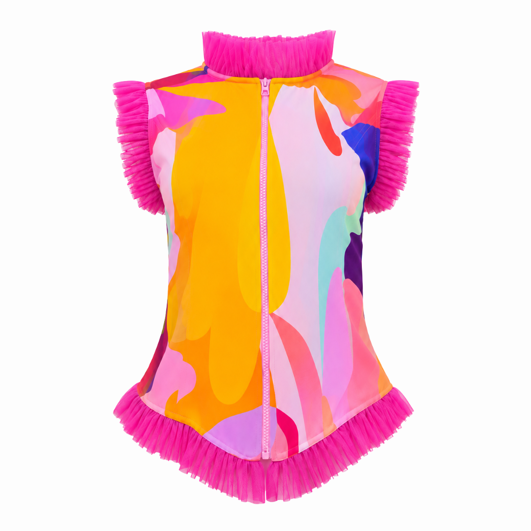 Rainbow Joy diana top with tulle - 2MADISONAVENUE.COM