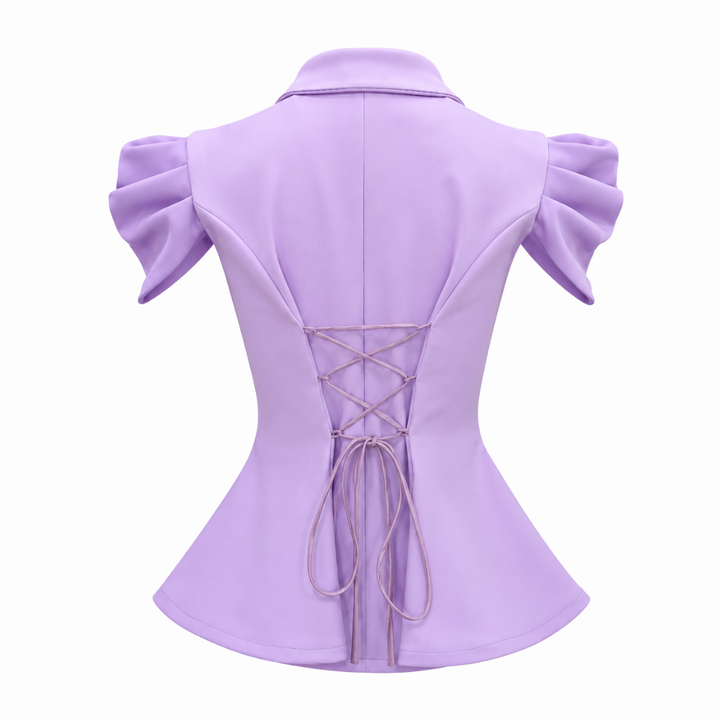 CP Purple floral top - 2MADISONAVENUE.COM