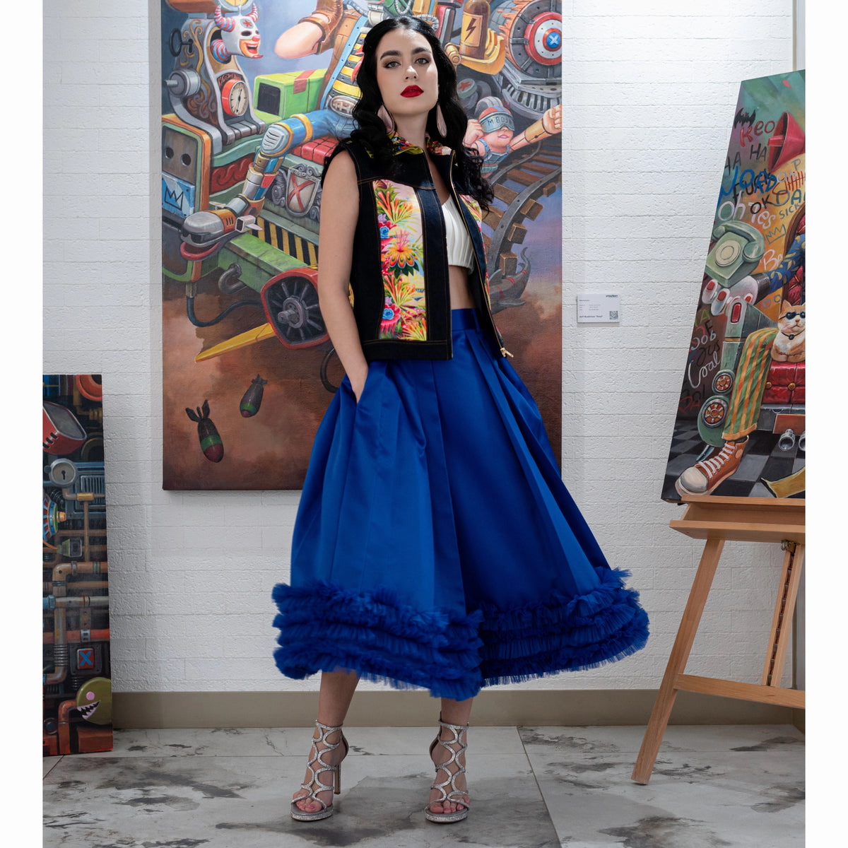 The Wonderland denim fancy vest (7354150912023)