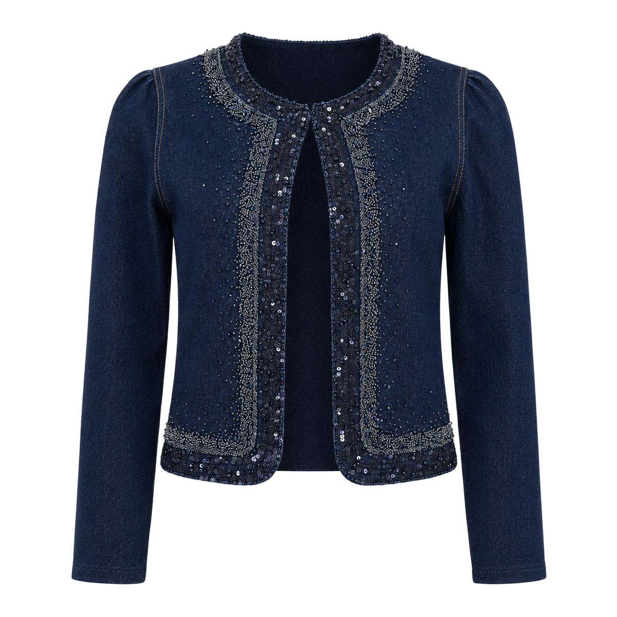 Signature Denim new outer with sequin - 2MADISONAVENUE.COM