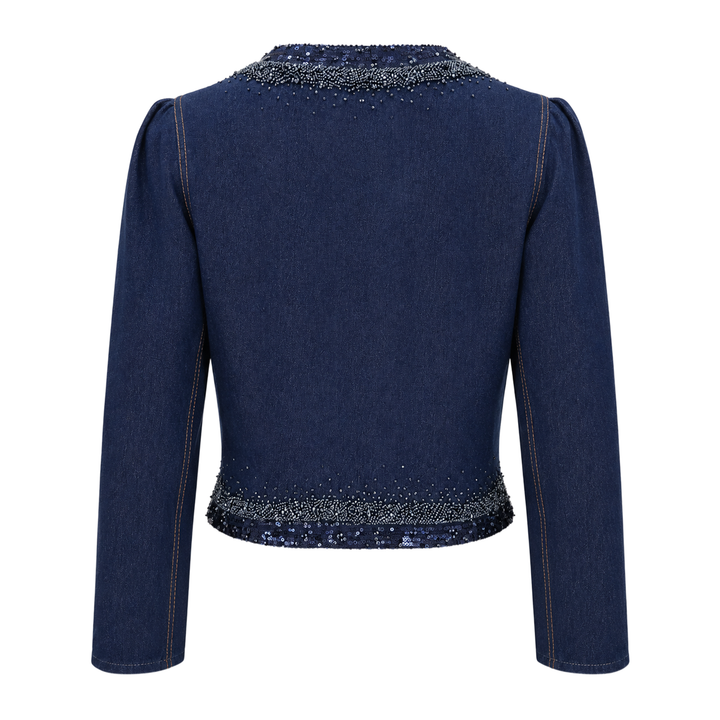 Signature Denim new outer with sequin - 2MADISONAVENUE.COM