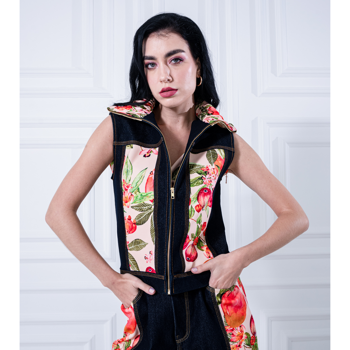 Paradise denim fancy vest (7260260663319)