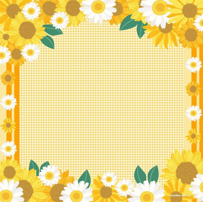 Sunflower hijab scarf #2 - 2MADISONAVENUE.COM