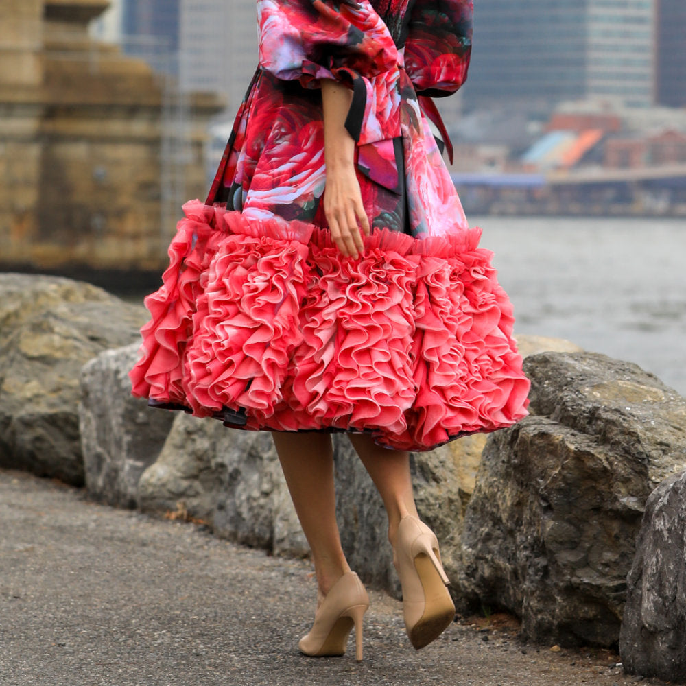 Becoming Night Rose Ballon skirt with 3D Tulle (6866513199127)