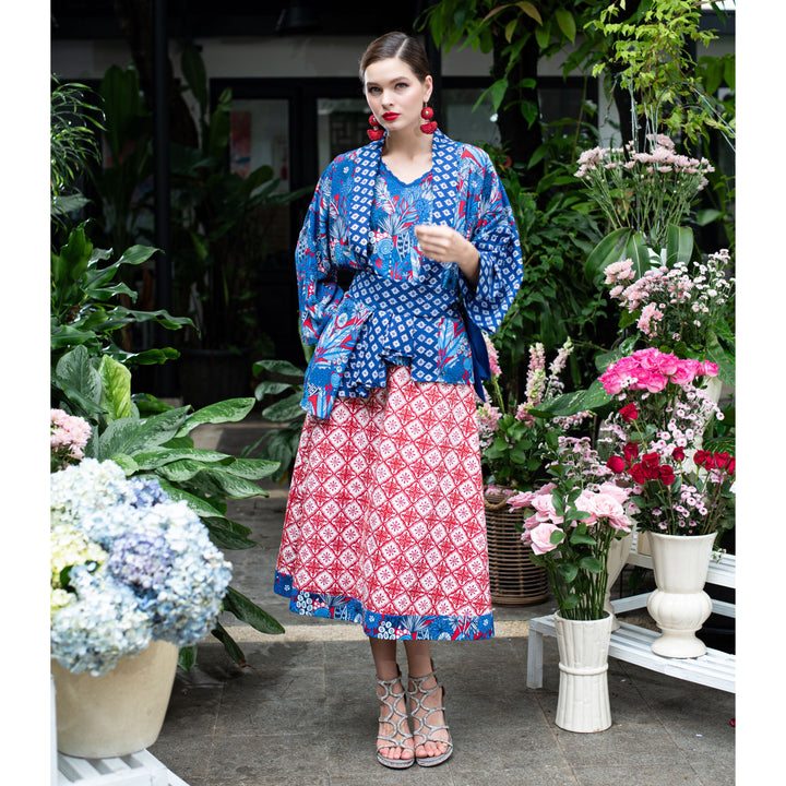 Reese RB Kimmy twin set top with batik - 2MADISONAVENUE.COM