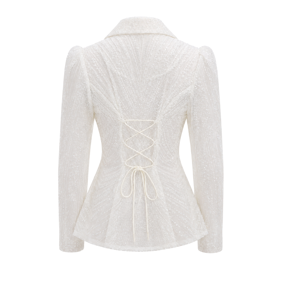 Signature White blazer in lace - 2MADISONAVENUE.COM
