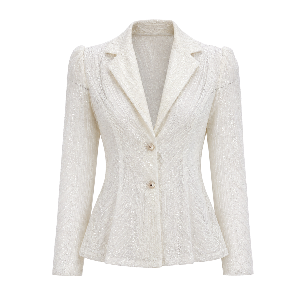 Signature White blazer in lace - 2MADISONAVENUE.COM