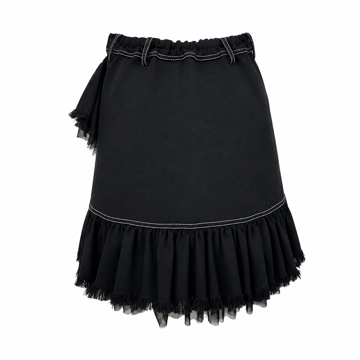 Signature Denim Black kahlo mini skirt - 2MADISONAVENUE.COM