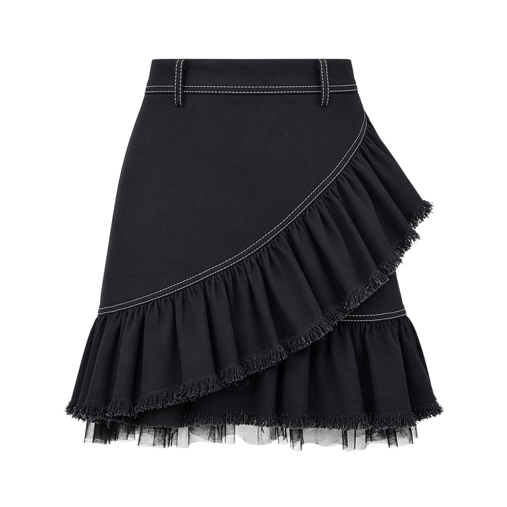 Signature Denim Black kahlo mini skirt - 2MADISONAVENUE.COM