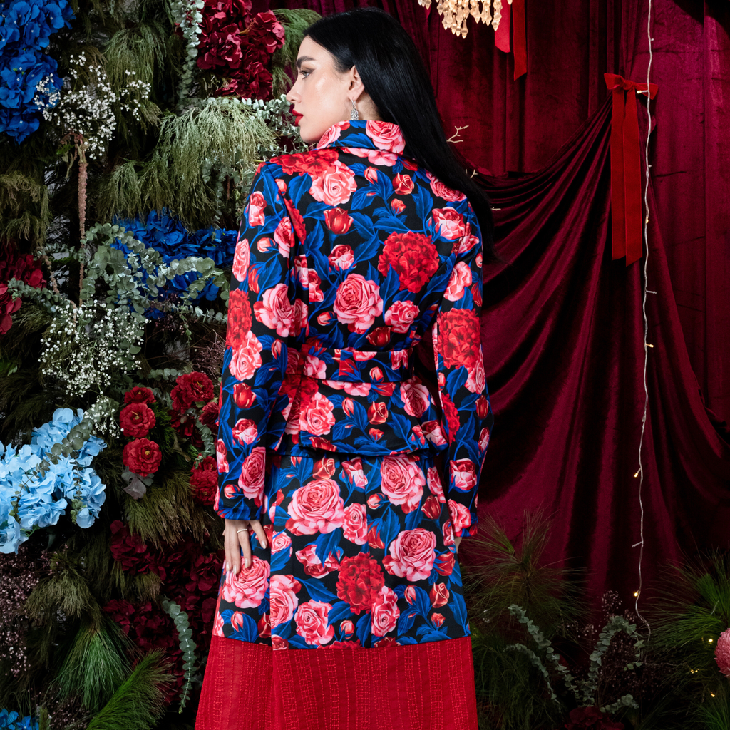 Flower Retro New Miranda Blazer Top