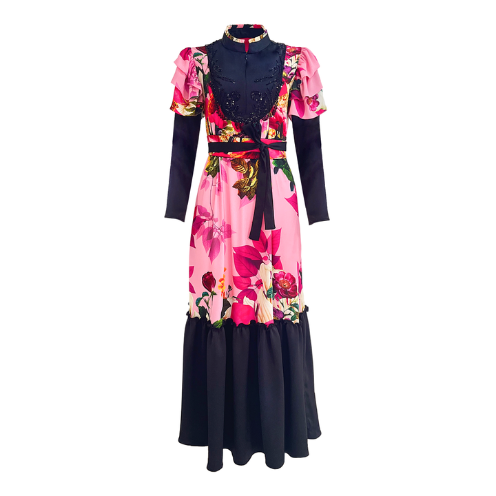 POF Pink hasna long dress - 2MADISONAVENUE.COM