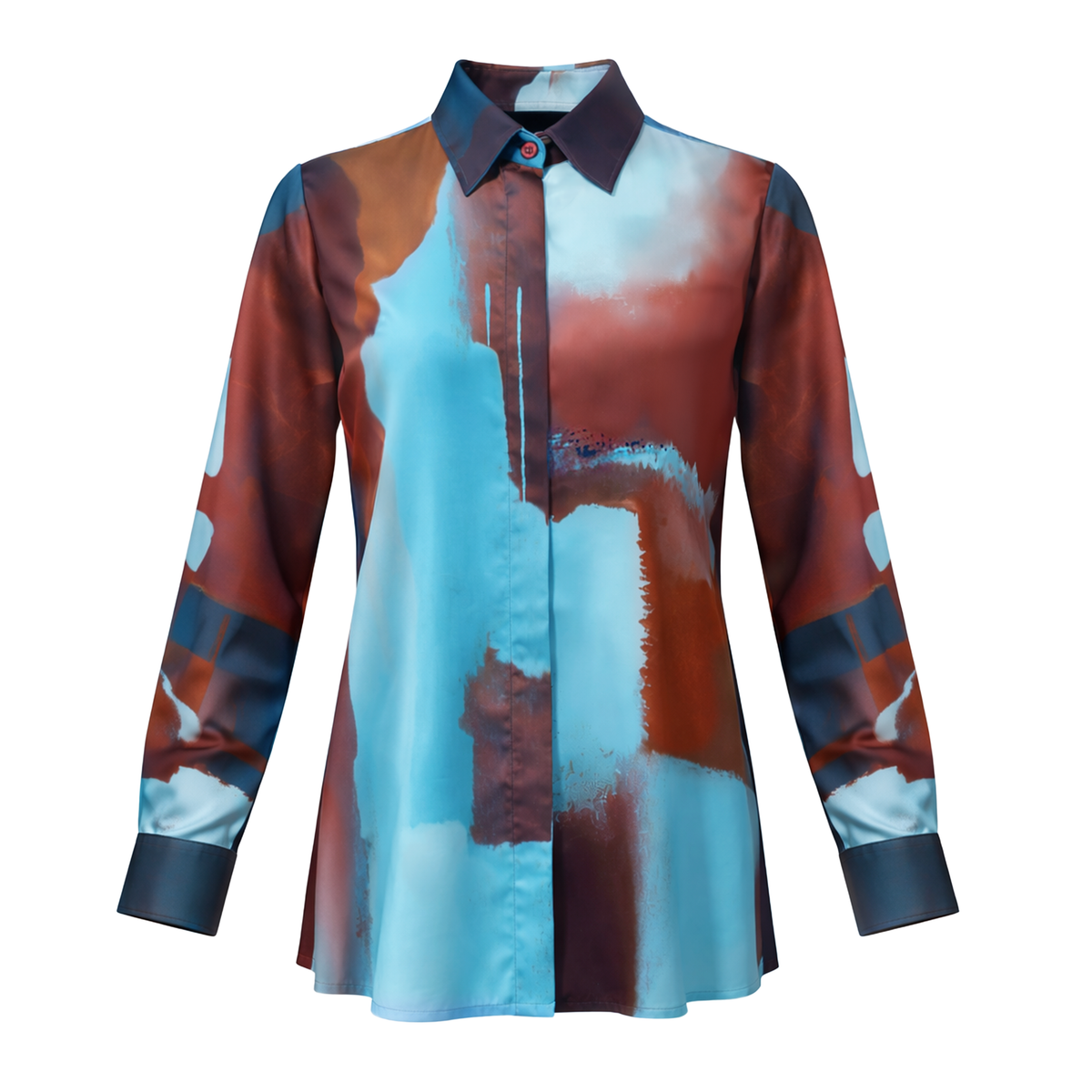 Bonita AP Brown loose shirt F/P - 2MADISONAVENUE.COM