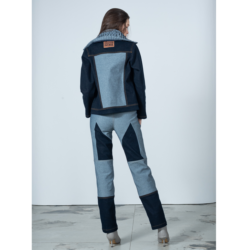 Signature denim gangsta pant with chambray (7666105286679)