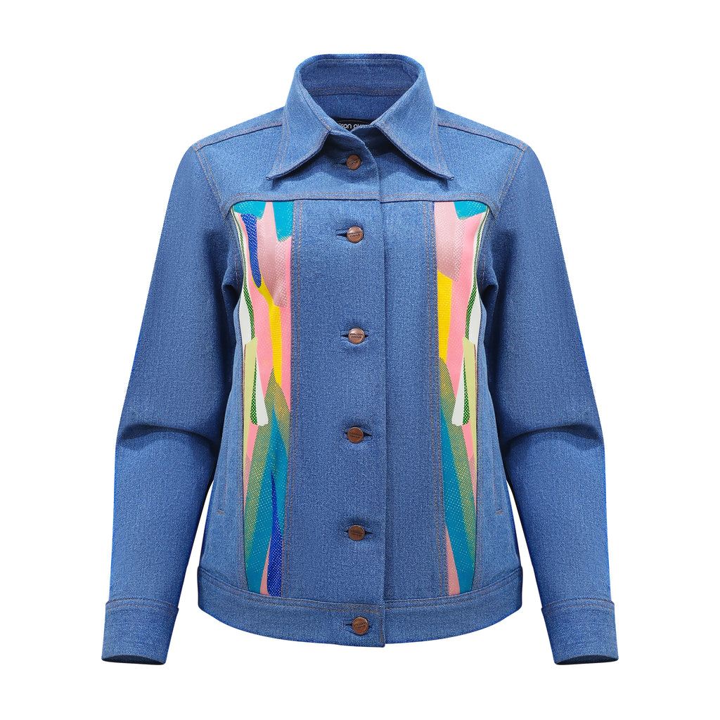 Abstract Passion Signature Denim Light Blue Jacket (7891066093591)