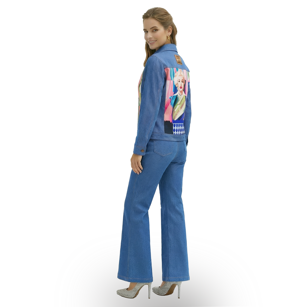Abstract Passion Signature Denim Light Blue Jacket - 2MADISONAVENUE.COM