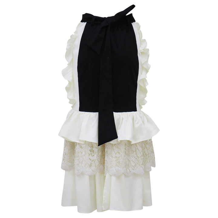 Royal Carrie Black and White Lace Skirt (6918544326679)
