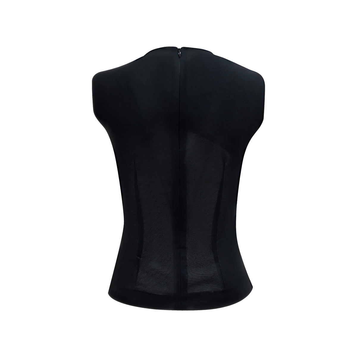 Signature Black square neck top with lace (7436737019927)