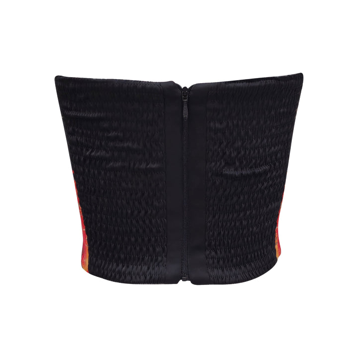 The Canvas Black bustier top (7389314875415)