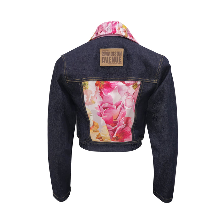 Pink Presley cropped denim jacket (7471649030167)
