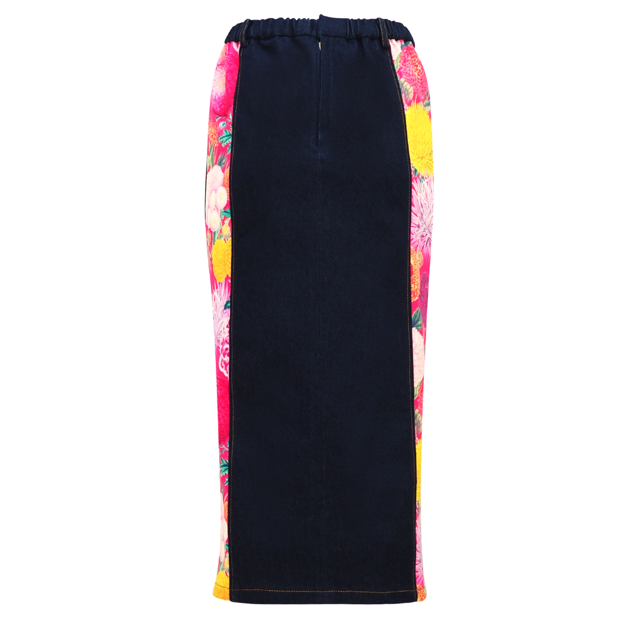 Marilyn Flower Passion Denim Gangsta Skirt (6861033439255)