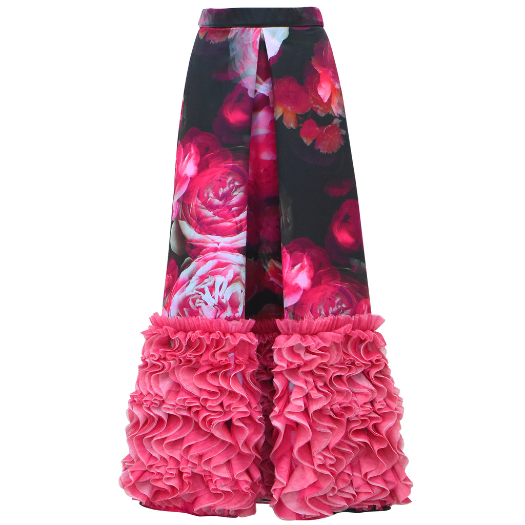 Becoming Night Rose Ballon Long Skirt with 3D Tulle (6888024932375)