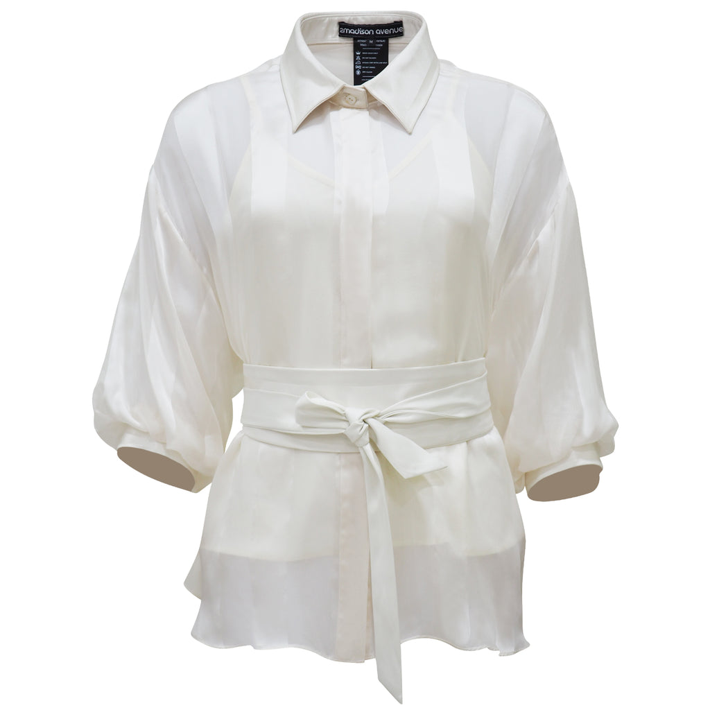 Silk Relax Top in White (6903145922583)
