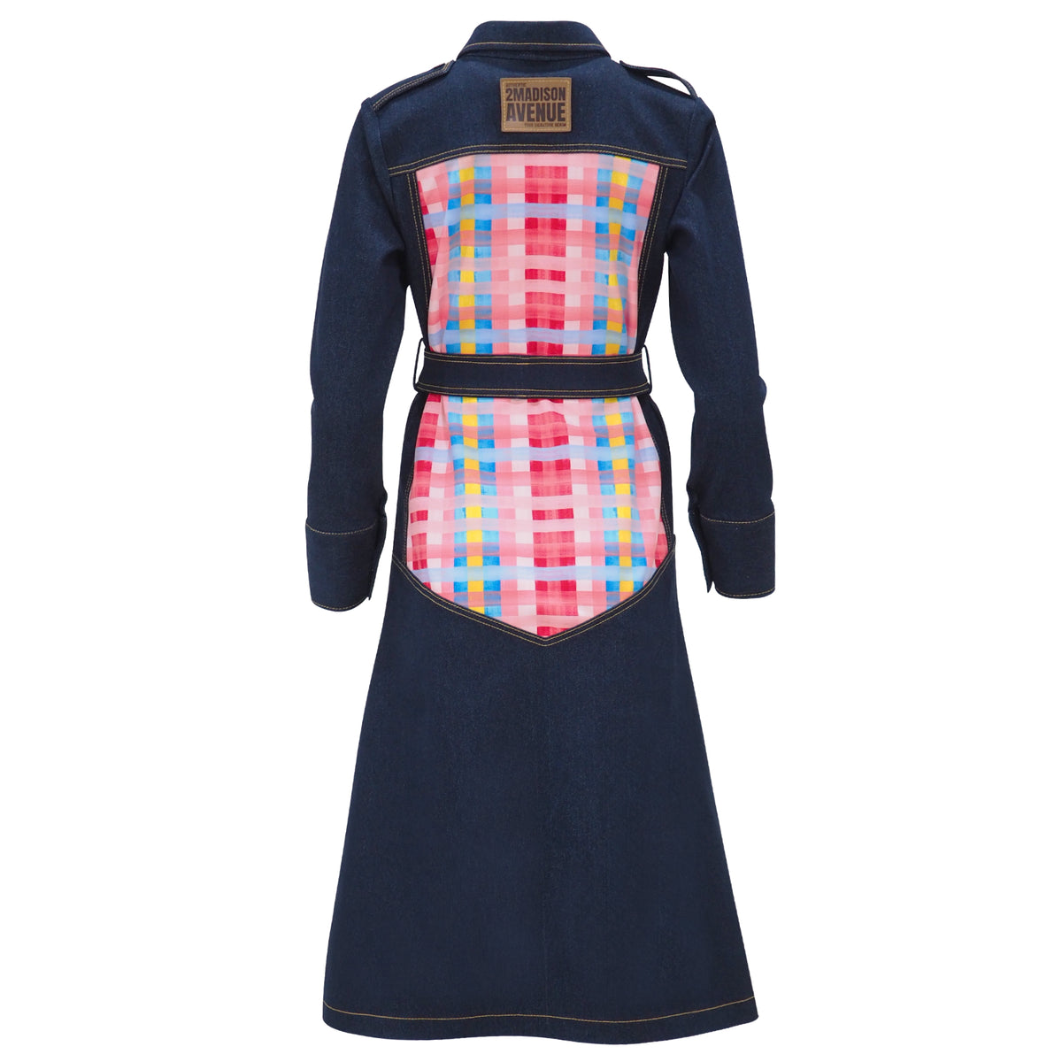 Gingham Passion Gangsta Denim Long Jacket (6907833319447)