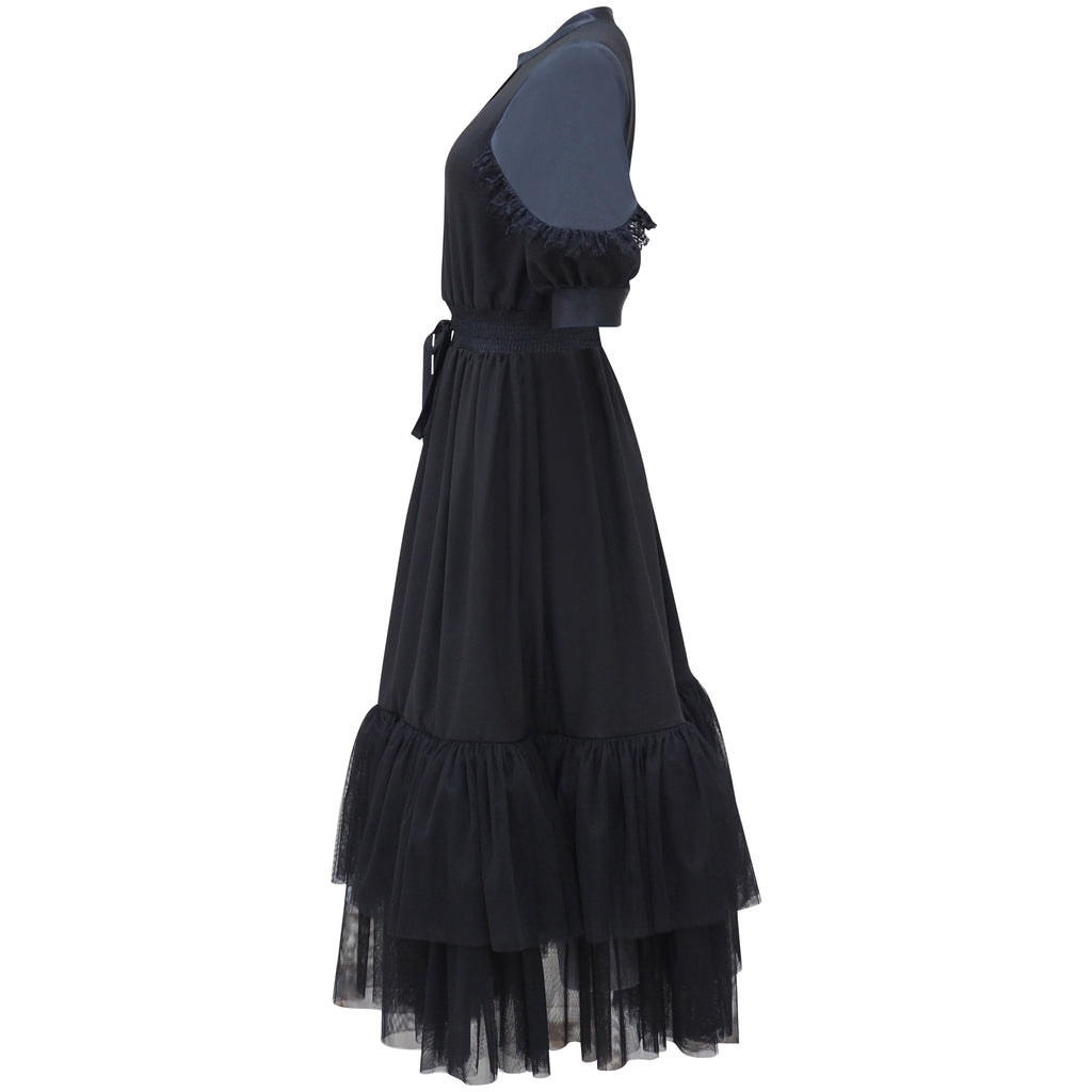 Becoming Hannah Romantic With lace in Black Dress (6909574578199)