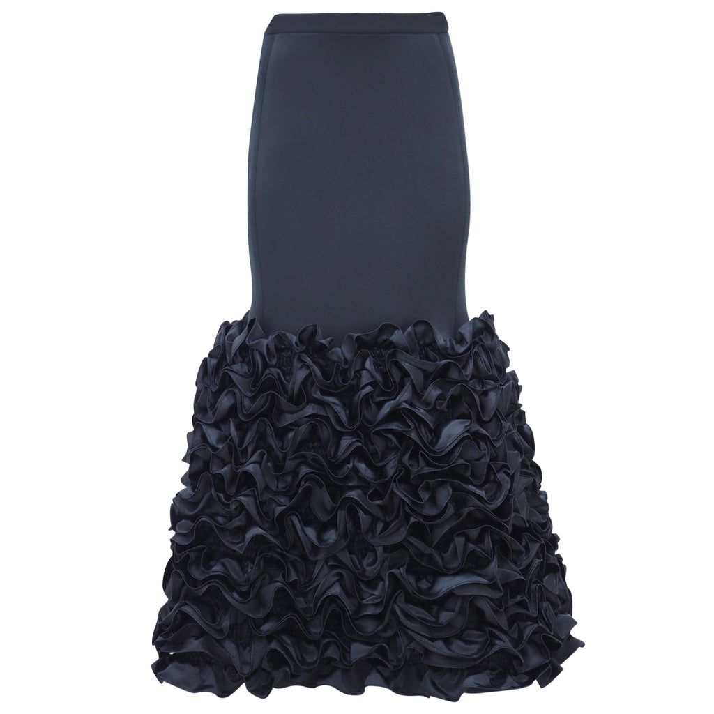 Carrie Black Ruffle Skirt (6912520585239)