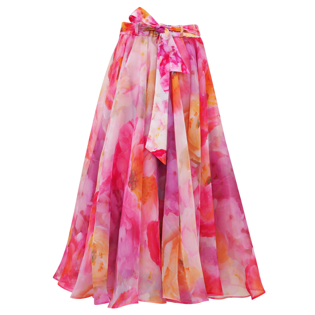 Becoming Morning Rose Organza Long Skirt (6913249181719)