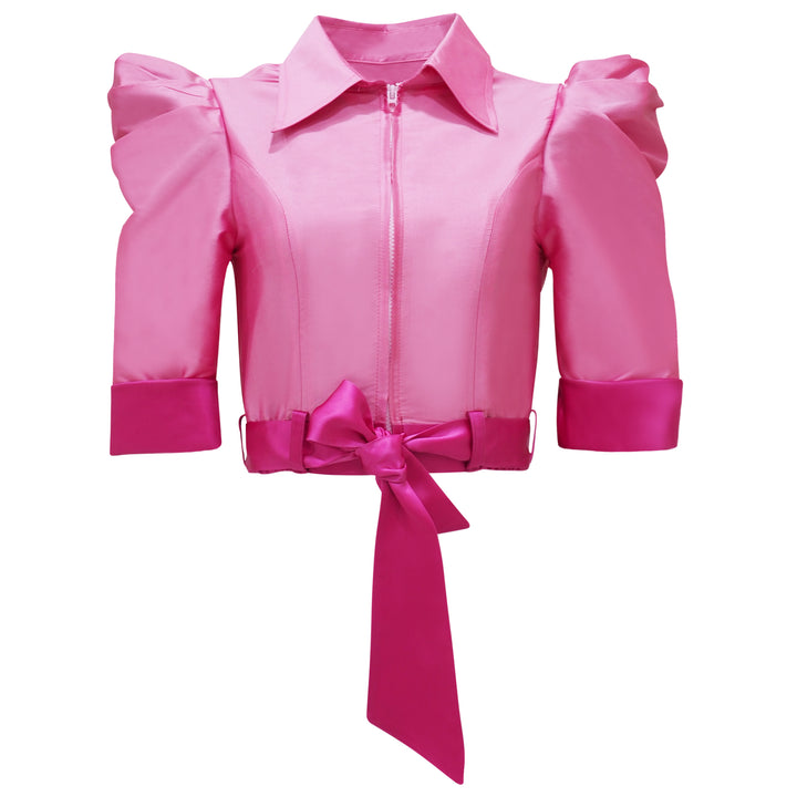 Becoming Agnez Cropped Baby Pink Top (6916937482263)