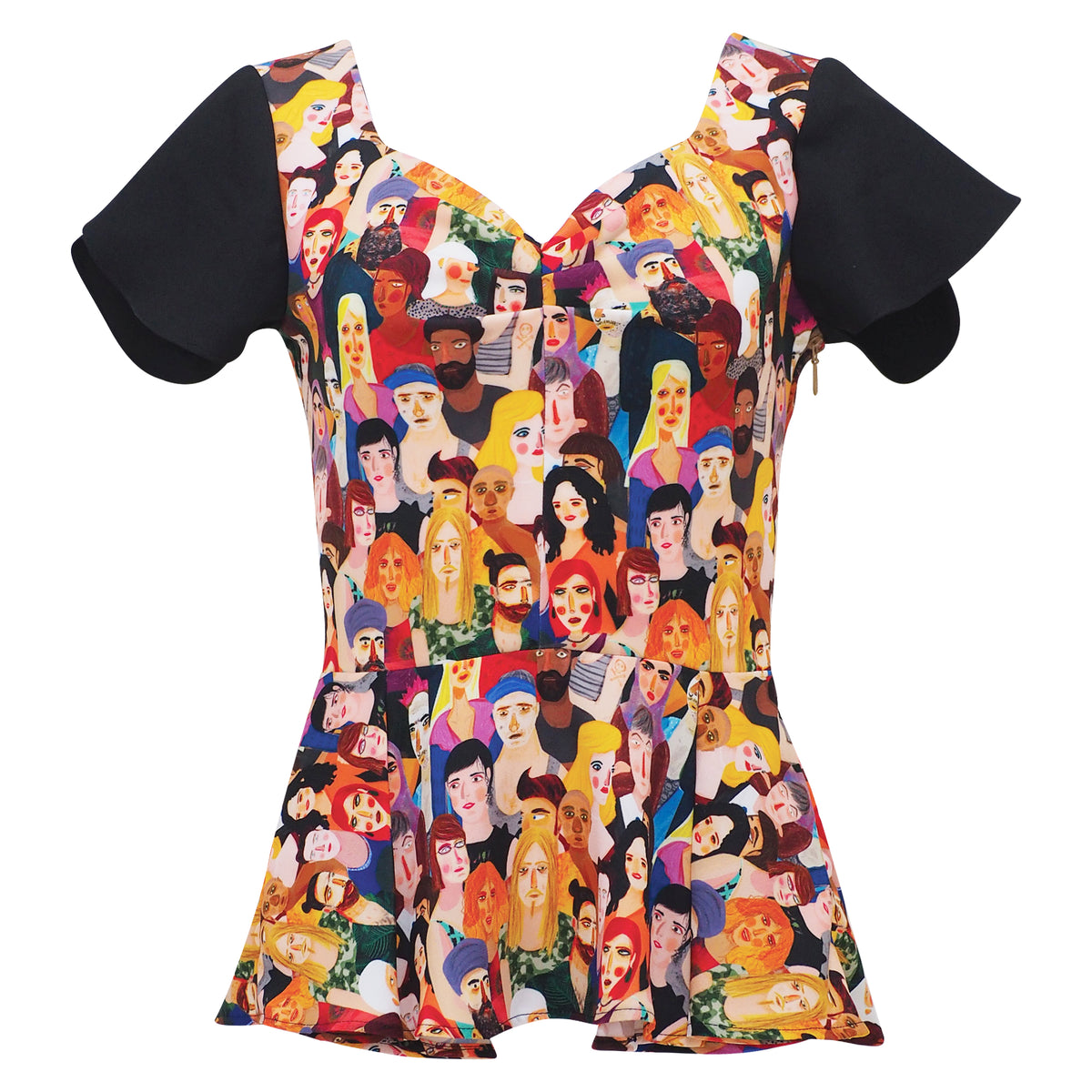 Diversity Sweetheart Black Top (6924408717335)