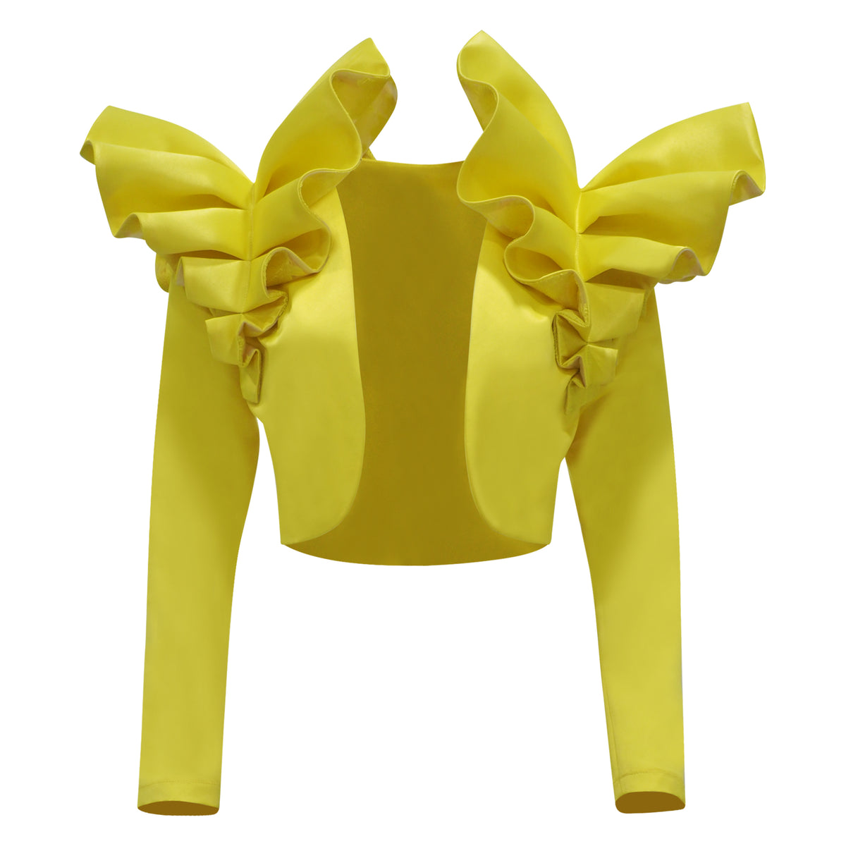 Destiny Yellow Cropped Jacket (6954285105175)