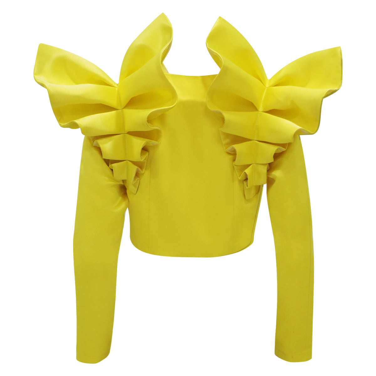 Destiny Yellow Cropped Jacket (6954285105175)