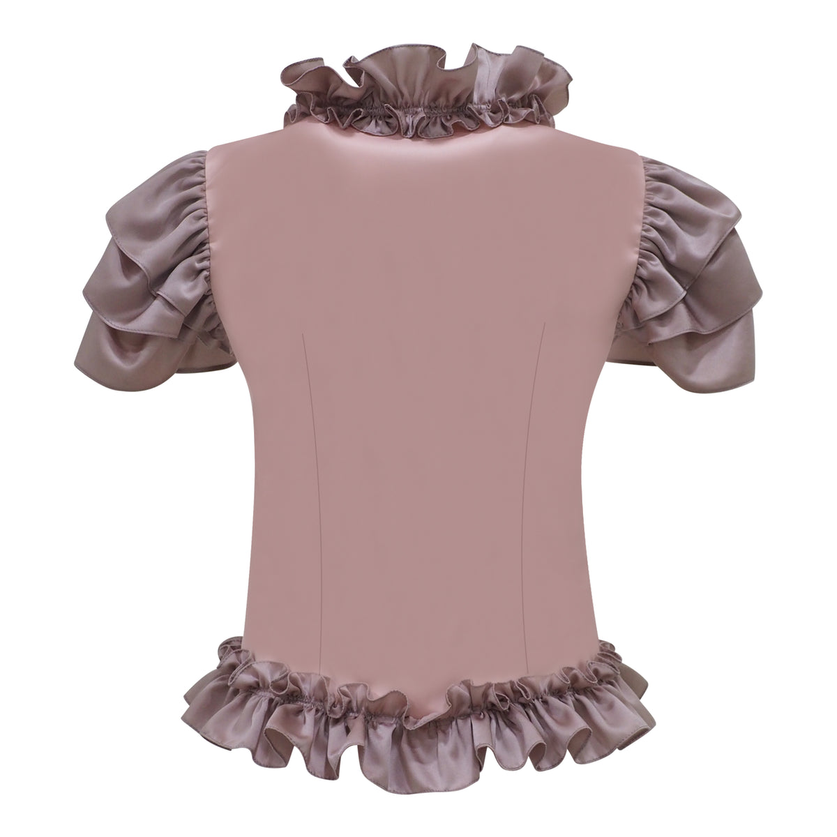 Destiny Ruffle Dusty Two Tone Top (6932201439255)