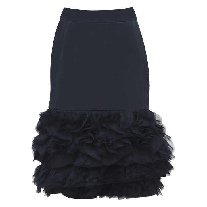 Royal Carrie Tulle Mini Black Skirt (6931847938071)