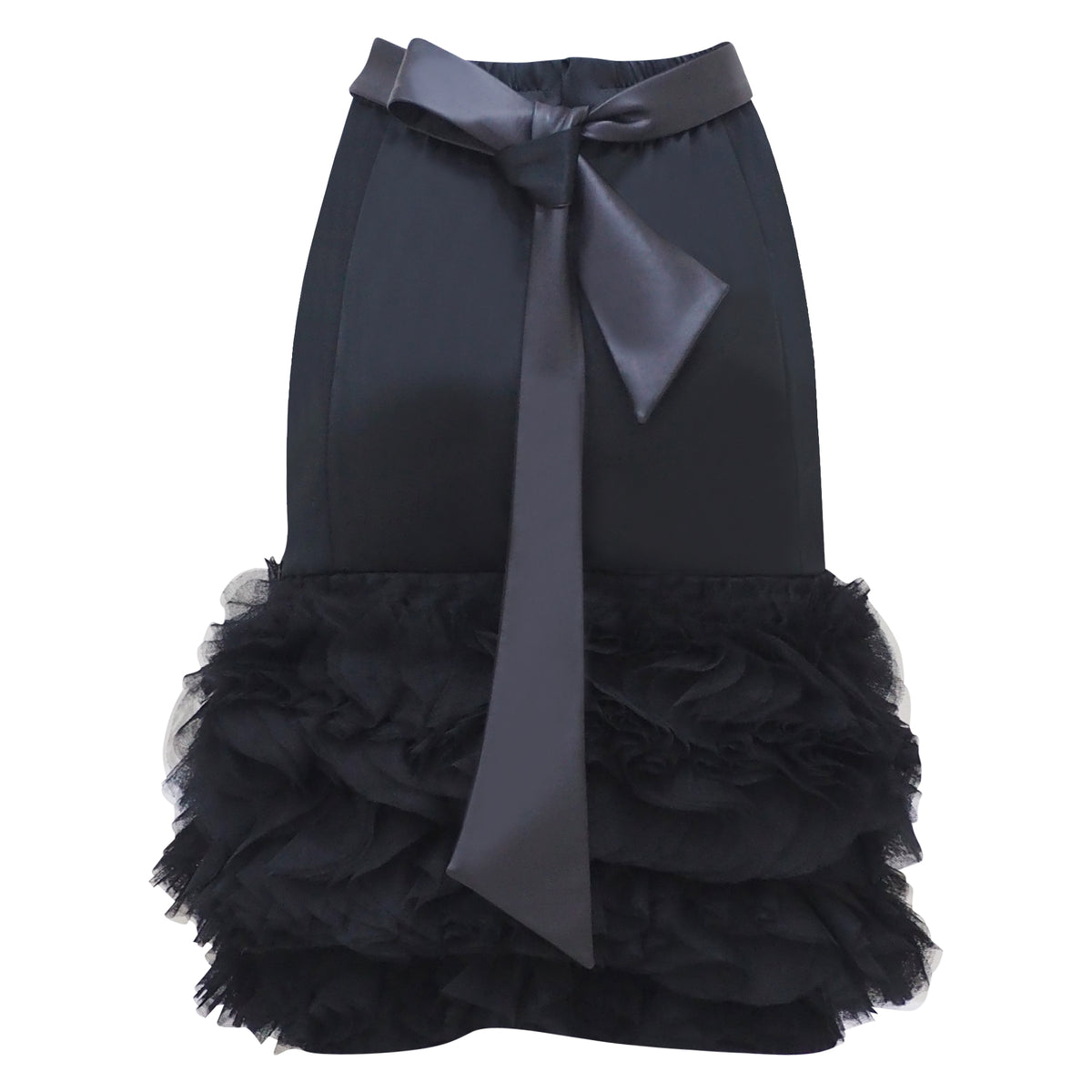 Royal Carrie Tulle Mini Black Skirt (6931847938071)