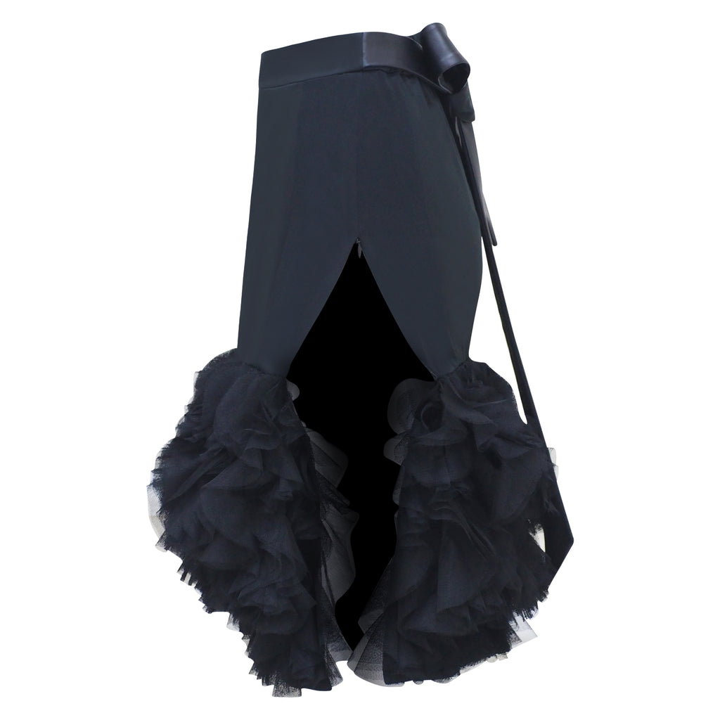 Royal Carrie Tulle Mini Black Skirt (6931847938071)