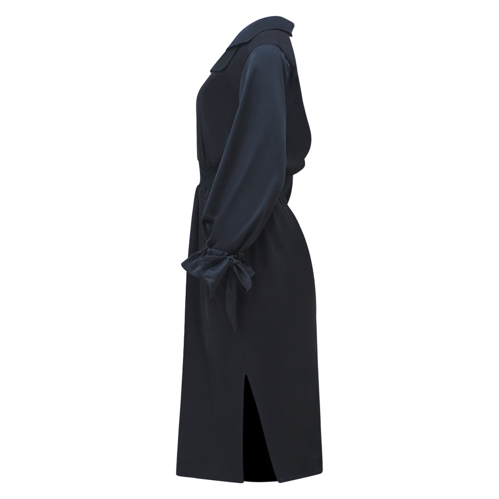 Becoming Kimono Medium Black Dress (6934897229847)