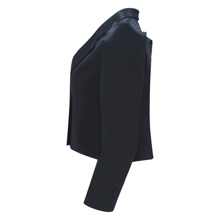 Agnez Cropped Black Jacket With Floy Crv (6934927933463)