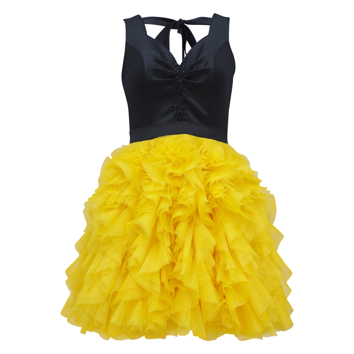 Becoming New Bralette Dress in Yellow Tulle (6992869982231)